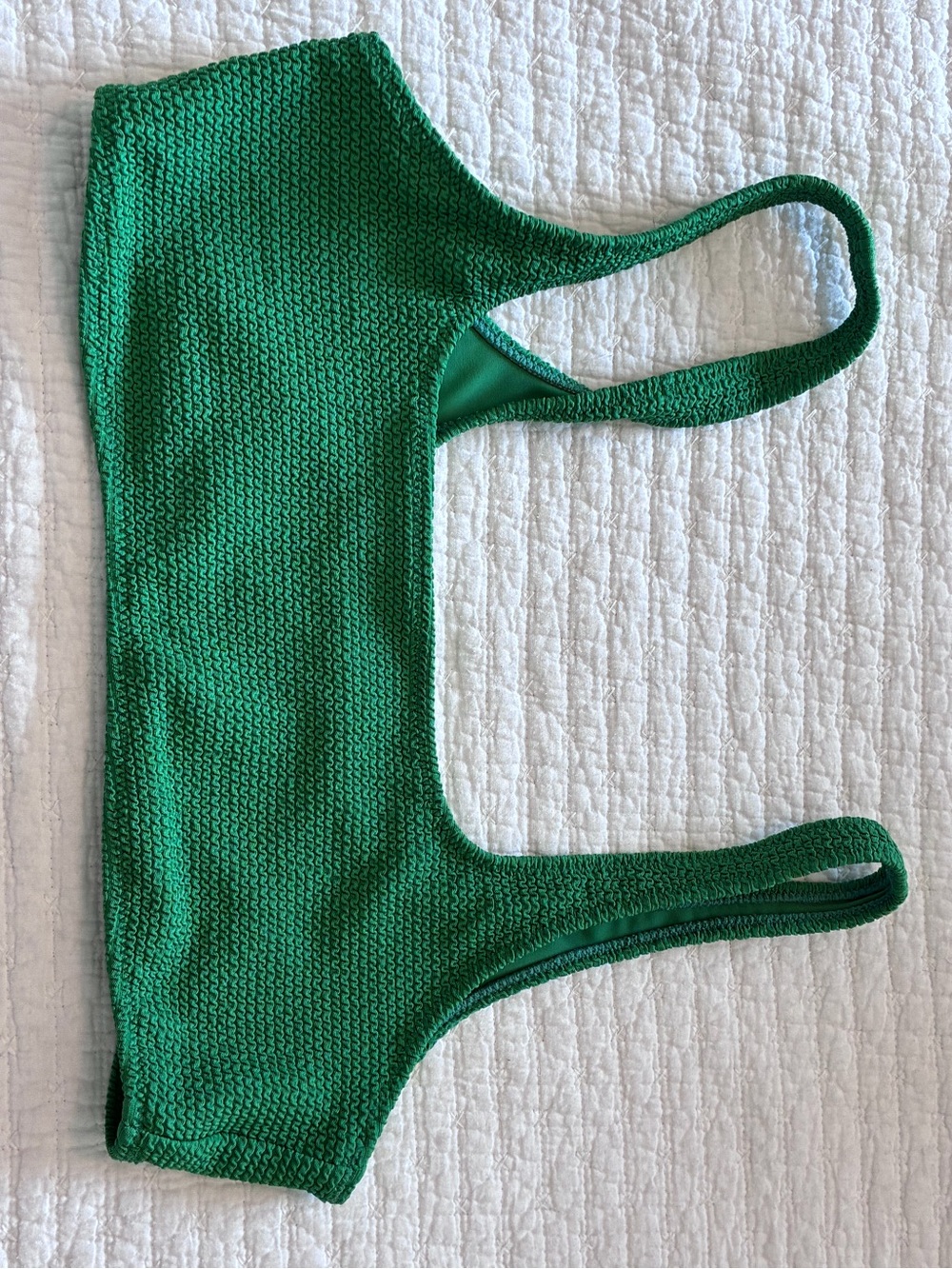 PacSun Green Textured Scoop Bikini Top